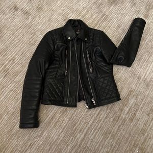 Women’s real leather black jacket